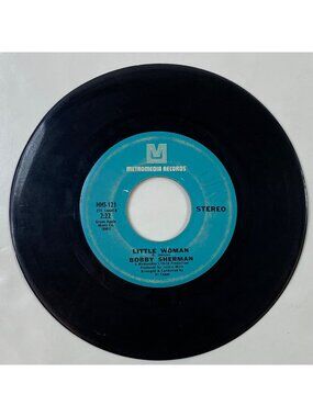Vintage Metromedia 45 RPM Vinyl Bobby Sherman Little Woman/One Too Many Mornings